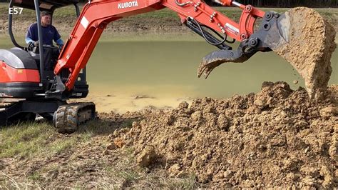 mini excavator pond|Step.